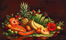 Ceramic Backsplash Tile Mural Fruit Vegetable Kitchen/Bathroom - Lots of Fruit