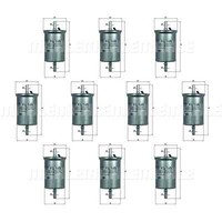 10X Mahle / Knecht Kraftstofffilter KL 165 Fuel Filter