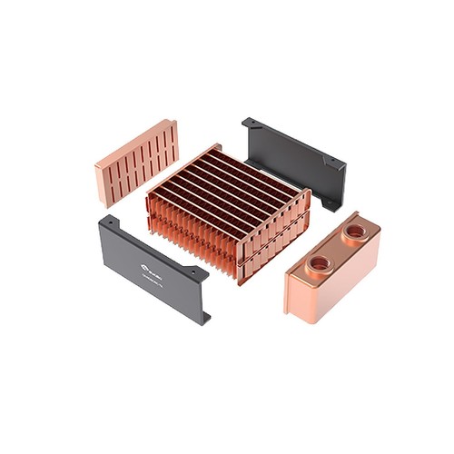 Gnorium 80mm Dual Rows Water Cooling Copper Radiator CR-RD80RC-TK - Afbeelding 3 van 4