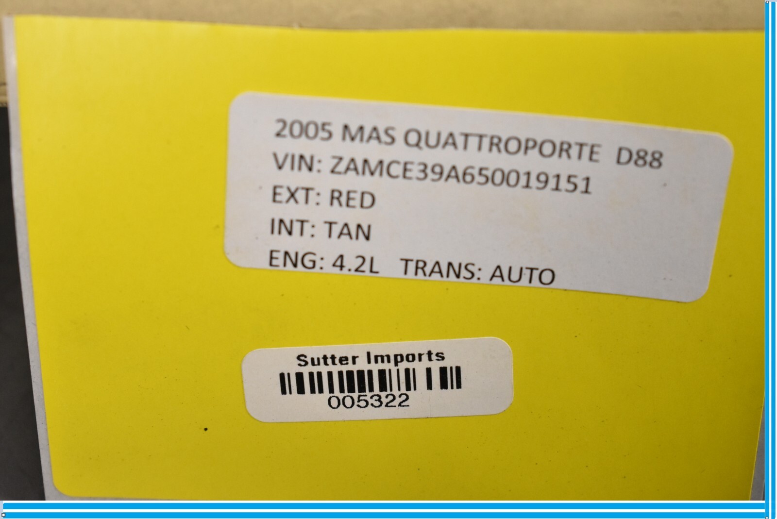 Maserati Quattroporte 2003-2008 Glove box