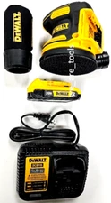 DeWalt DCW210 20V Cordless 5" Orbital Sander, 1) DCB203 Battery, Charger 20 Volt