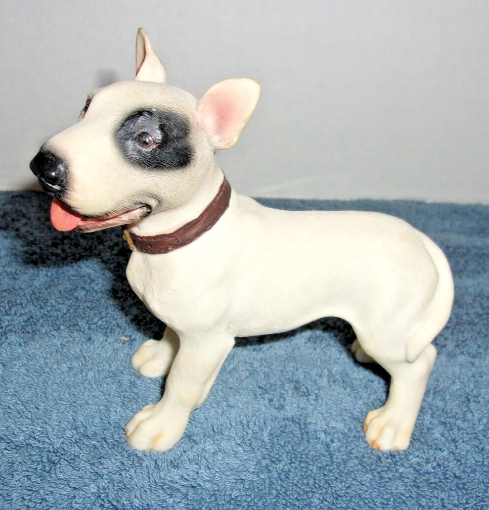 RESIN WHITE BULL TERRIER PUPPY DOG BREED 5