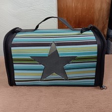 Small Animal Pet Travel Carrier Bag with Dual Openings and Star Mesh on Sides