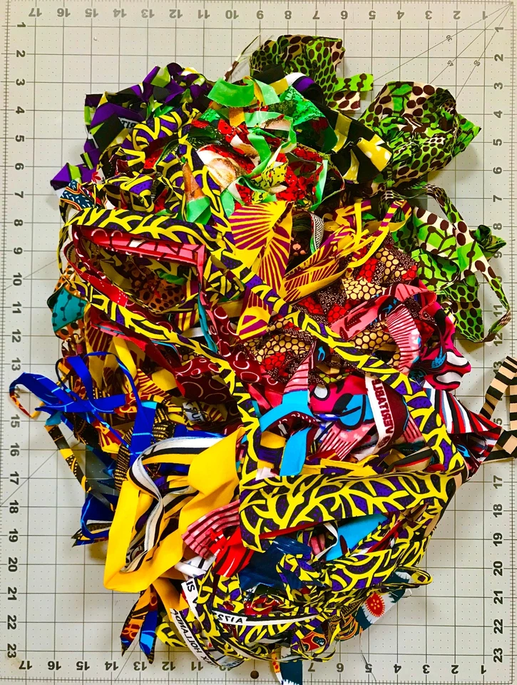 Fine Scraps - African Fabric, Per Pound - Image 2 of 4