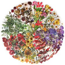 Nature Floral Plant Stickers Set - 320 Pieces Transparent Pressed Flower Decals