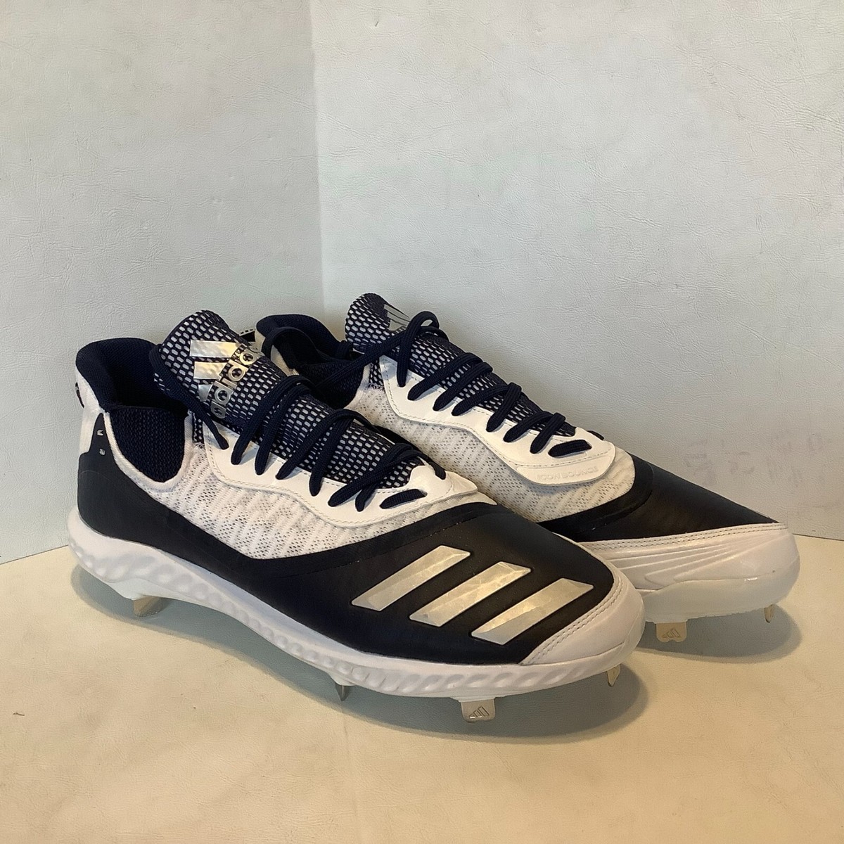 Adidas Blue Black Icon Bounce Baseball Cleats Size 15 Amazon.com | Adidas Mens Icon 7 Boost White/Team Navy Blue  main image 4