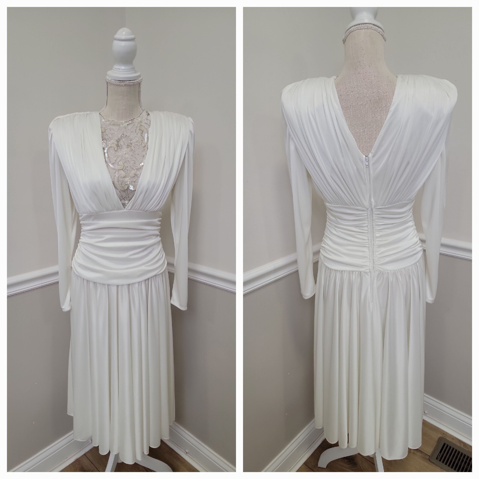 Vintage Abby Kent 1980s does 1940s White Embellished … Gem