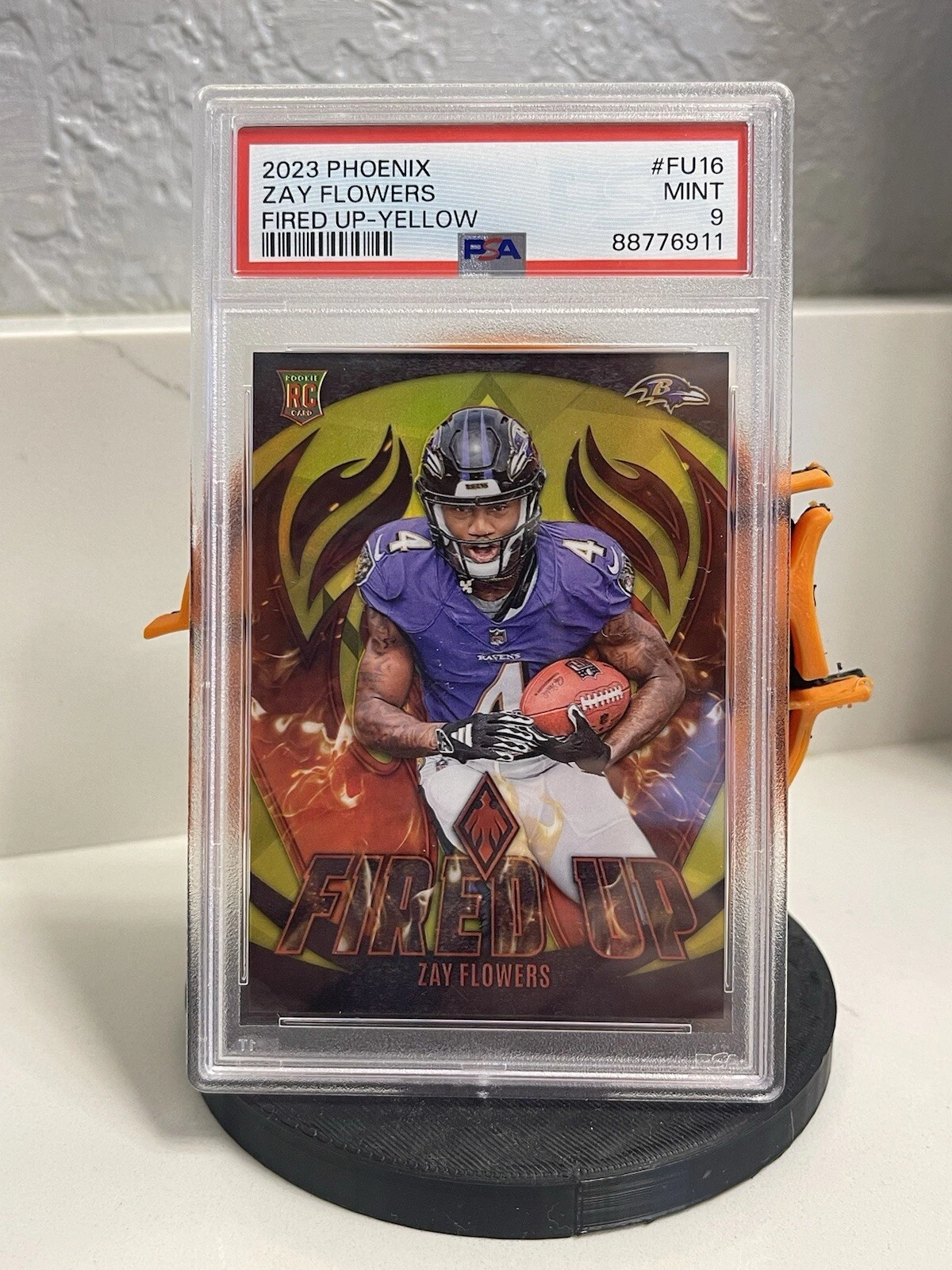 Zay Flowers Panini Phoenix Fired Up #FU16 Yellow