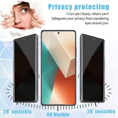 For Xiaomi Poco F6 / F6 Pro Privacy Anti-Spy Tempered Glass Screen Protector 