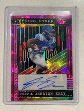 JERRION EALY Ole Miss 2022 Leaf Valiant Pink Ice # 5/5 AUTO Autograph