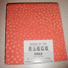 Design by the Piece orange peach dots Fat Quarter 100% Cotton, FREE SHIPPING