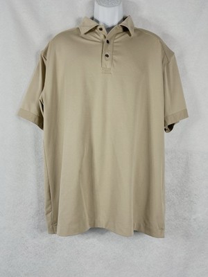 Nike Tiger Woods Platinum Golf Polo Shirt Men s XL Beige Short Sleeves