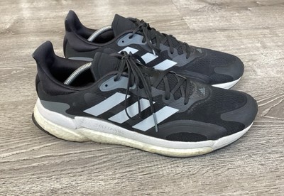 Adidas Solar Boost 3 Mens Size 12.5 Black Halo Silver Running Shoes FW9137