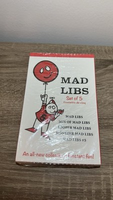 Mad Libs Set of 5 Paperback Activity Books Party Games Humor Adults 2012