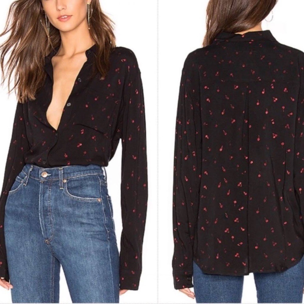 Rails Rocsi Cherry-Patterned Button-Front Shirt - image 3