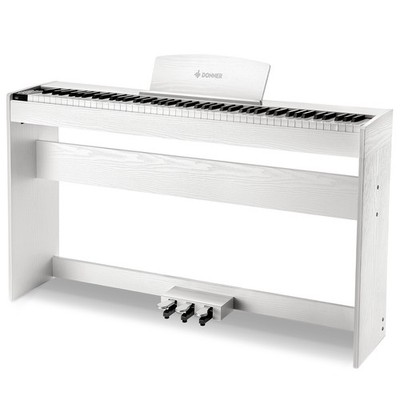 Donner DDP-50 Lite E-Piano Weiß, 88 Vollgewichtete Tasten 1000+ Klänge