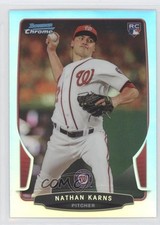 2013 Bowman Draft Chrome Refractor Nate Karns #3 n1u