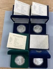 4 US 1ozt .999 Silver BU Eagle $1 2-1991 1992 1999 w/box papers L24794