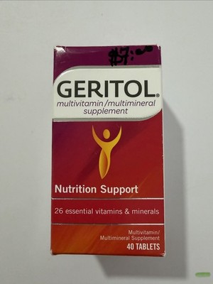 Geritol High Potency Multi-vitamin & Multi-Mineral Supplement 40 Tabs Exp: 02/28