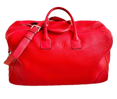 Ferrari Vintage Leather Overnight Duffle Bag | eBay