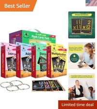 Math Flash Cards Set of 4 - Addition, Subtraction, Multiplication, Division w...