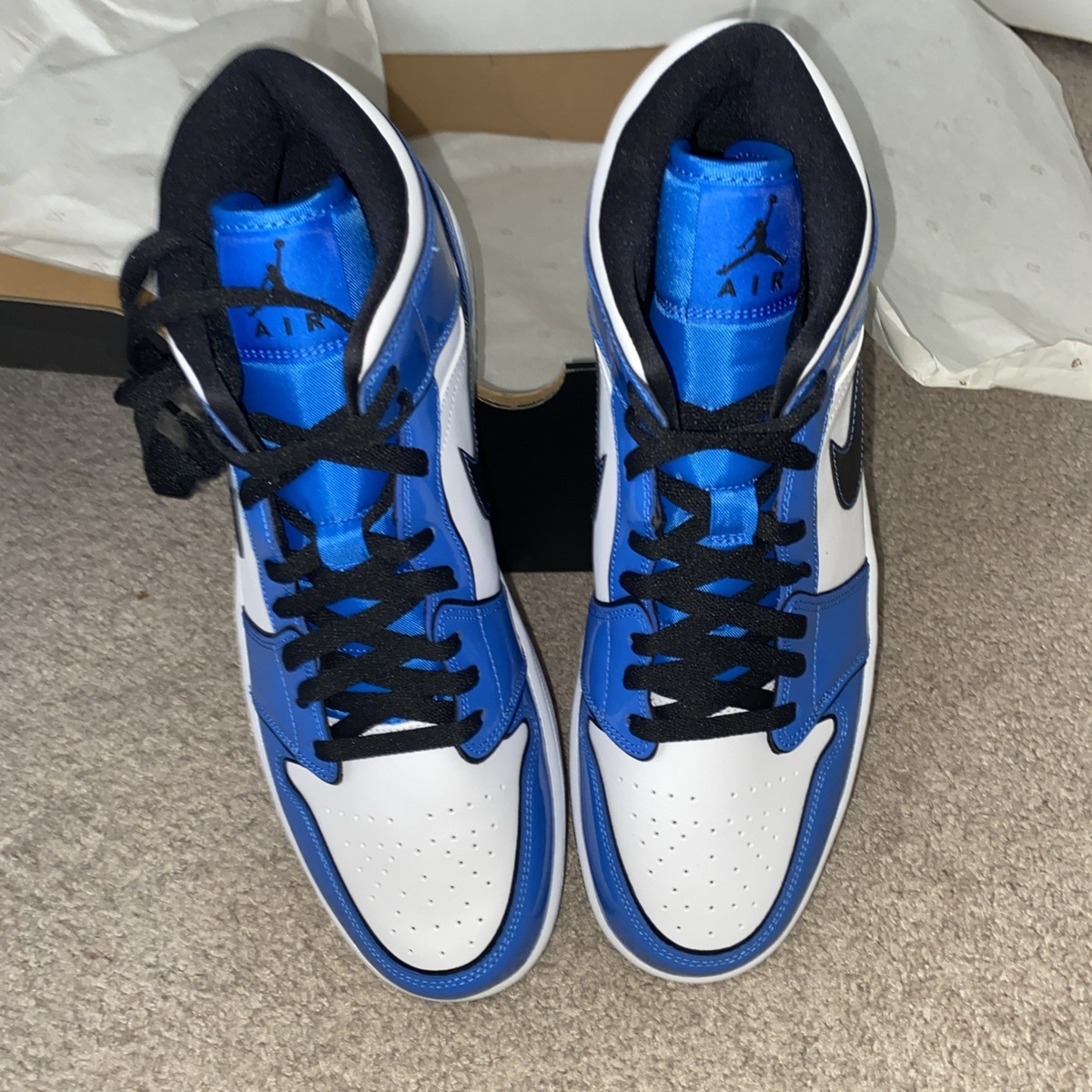 【極美品】NIKE エアジョーダン1 SE “Signal Blue” 28.5 Size 12 - Air Jordan 1 SE Mid Signal Blue Brand New | eBay