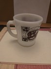 Vintage Anchor Hocking Big Wrangler Steak House White Milk Glass Coffee Cup — photo 1