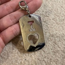 Dolce & Gabbana Dog Tag Silver Tone Metal Used Without Chain