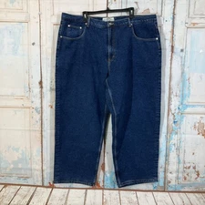 Field Gear Fleece Lined Denim Pants Blue Size 46 X 30 Outdoor Hunting