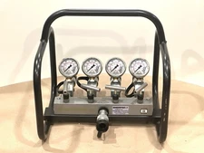 Enerpac Split Flow Hydraulic Manifold In Frame w/ Gauges Quick Con AMGC41 NICE!