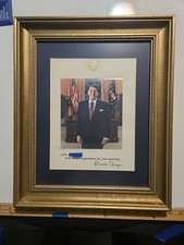 Ronald Reagan Framed Deepest Appreciation Signed Picture