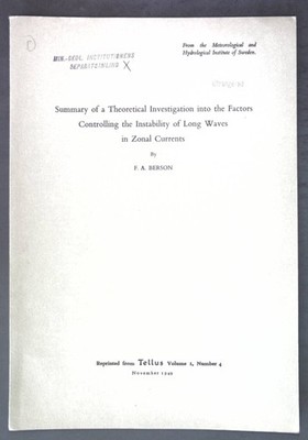 Summary of a Theoretical Investigation into the Factors Controlling the Instabil