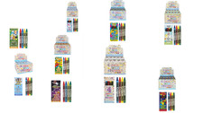 party bag crayons! Wax Crayon Packs (9cm) 4pcs! Choose theme and amount