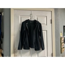 Under Armour Boys Black Fleece Full Zip Hoodie Jacket Youth Large YLG Loose Fit