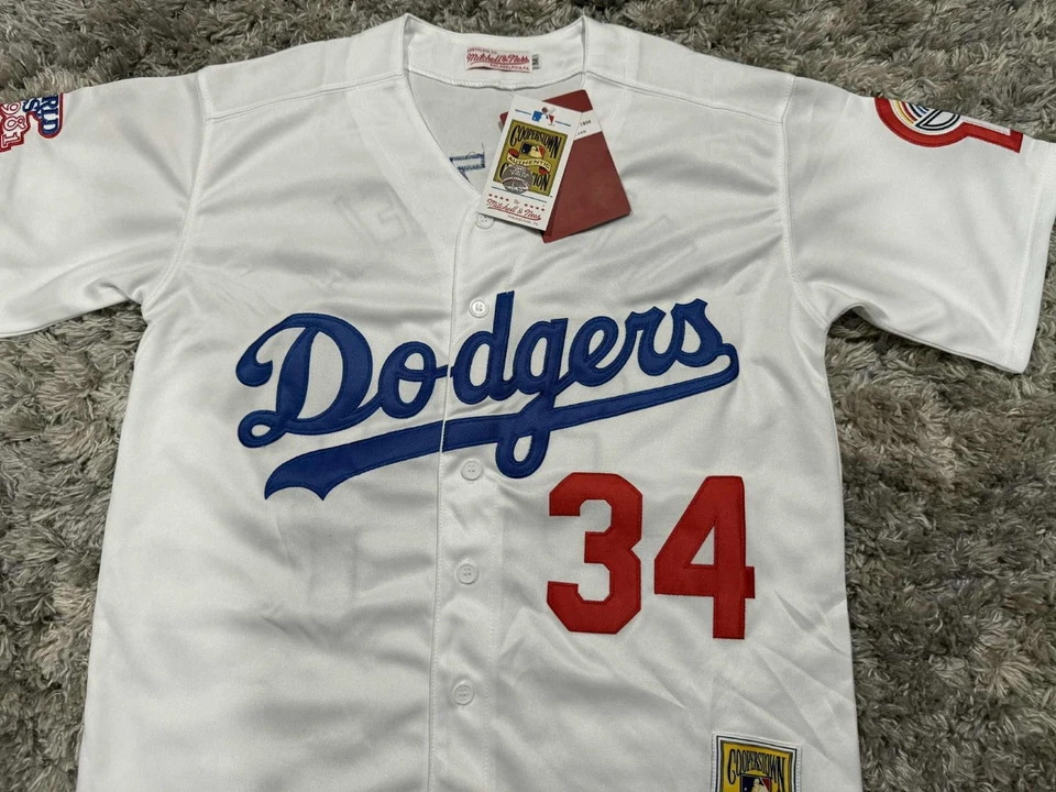 FERNANDO VALENZUELA #34 Los Angeles Dodgers World Series Baseball Jersey - Image 2 of 4