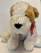 DAN DEE Collectors Choice Plush Dog Puppy Valentine's Heart Ribbon Fast Shipping