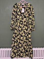 Mango Floral Wrap Dress BNWT Size 2XL / UK 22 Summer Party Dress RRP £49.99