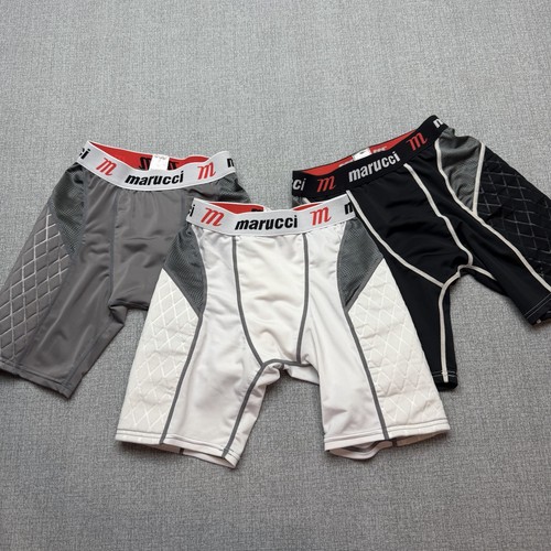 3 Marucci Youth XL Padded Baseball Sliding Shorts Lot Compression Gear No Cups