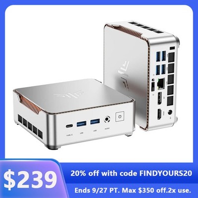 KAMRUI P2 Mini PC AMD Ryzen R2544(4C/8T, 3.7GHz) Win 11 Pro 16GB DDR4 512GB SSD