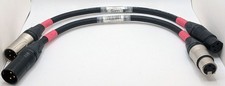 Pair of XLR Male To Female Jumper Cables, About 1 Foot Long, Neutrick End Pieces
