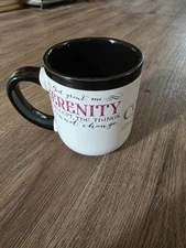 Abbey Press (Abbey & CA Gift) BLACK SERENITY PRAYER MUG BOXED, 16 oz 55497