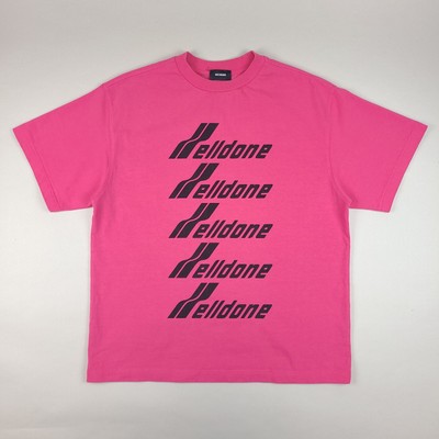 We11done Shirt Mens Small Pink Font Logo Well Done Oversize Korea Oversized