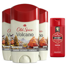 Old Spice Volcano Antiperspirant Deodorant 2.6oz Pack of 3 plus Body Wash