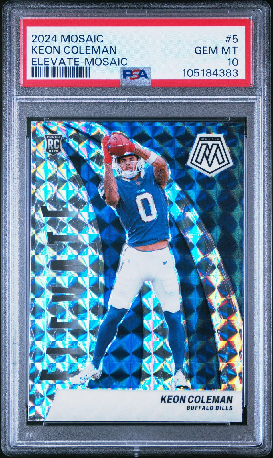 Keon Coleman Panini Mosaic Elevate #5 Mosaic