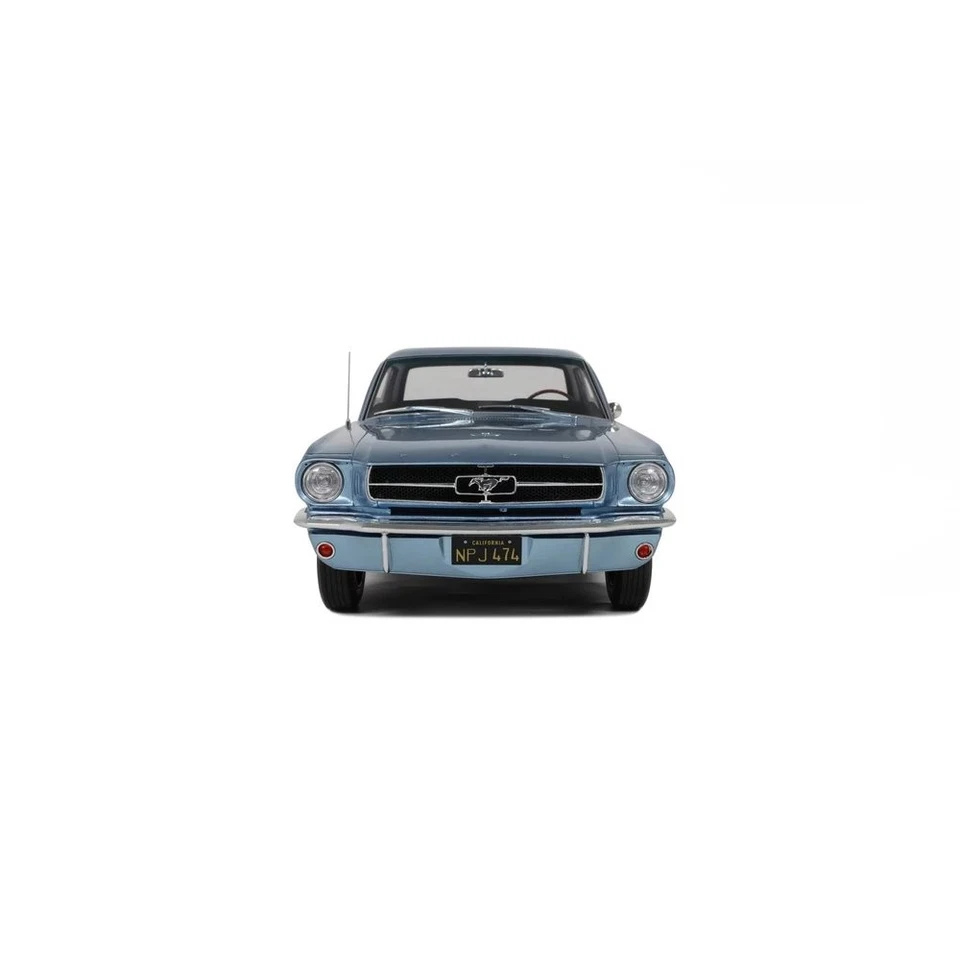 Ford Mustang V8 Hardtop 1965 Argento Blu Metallizzato Modellino 1:12 Ottomobile - Immagine 3 di 4
