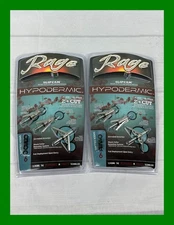 2 Pack Rage Hypodermic Slipcam 100 grain Broadheads 2 Steel Blade, Shock Collars