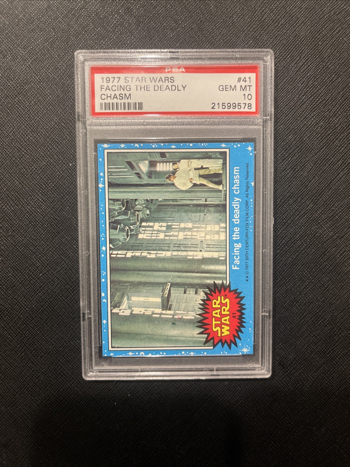 1977 Topps Star Wars Facing The Deadly Chasm #41 PSA 10 GEM MINT POP 18