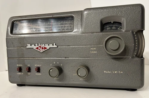 Vintage 1950 National SW-54 Shortwave Ham Radio Receiver TESTED AND WORKING!