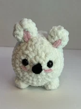 Handmade Crochet 6” White Bunny Plush