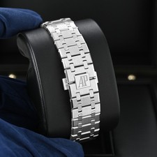 Audemars Piguet Royal Oak Watch 41MM Diamond Pave Diamond Baguette Index Mark... 8